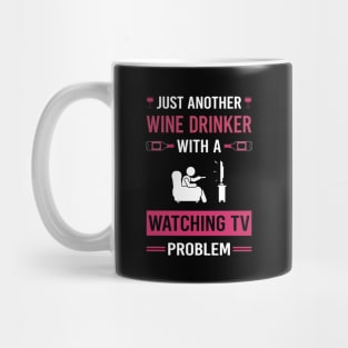 Wine Drinker Watching TV Mug